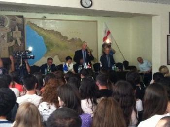 გურამ თავართქილაძის სასწავლო უნივერსიტეტს იუსტიციის მინისტრი ეწვია